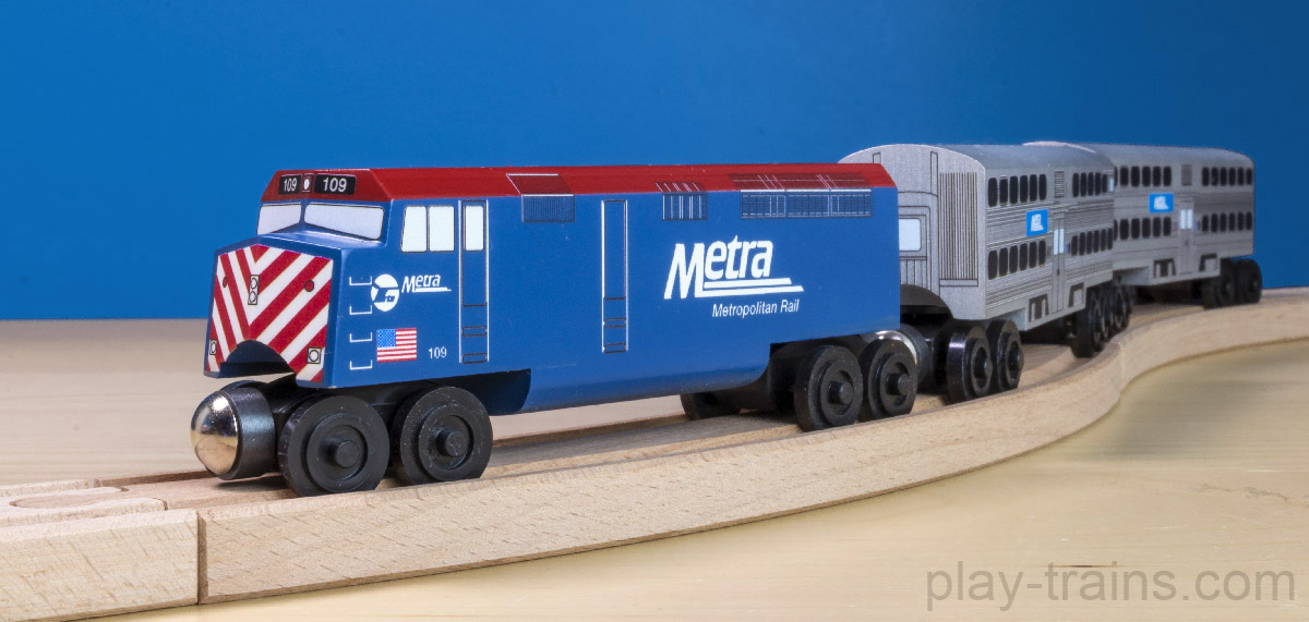 metra wooden train