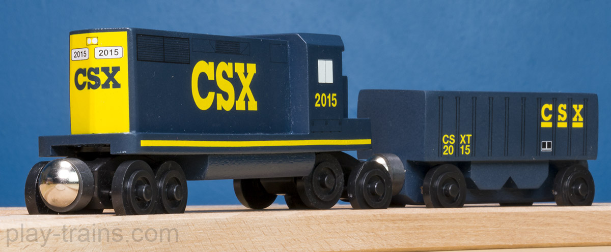 csx wooden train engine